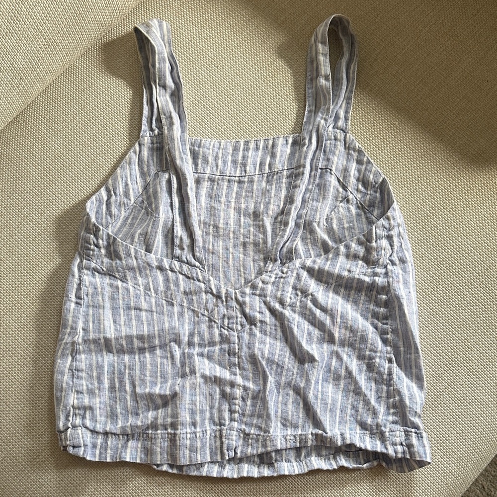 Striped Linen Tank - Picture 2 of 4